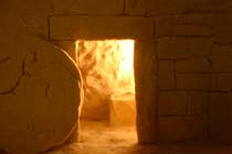 Buried an a rich man's tomb (Joseph of Arimathea)